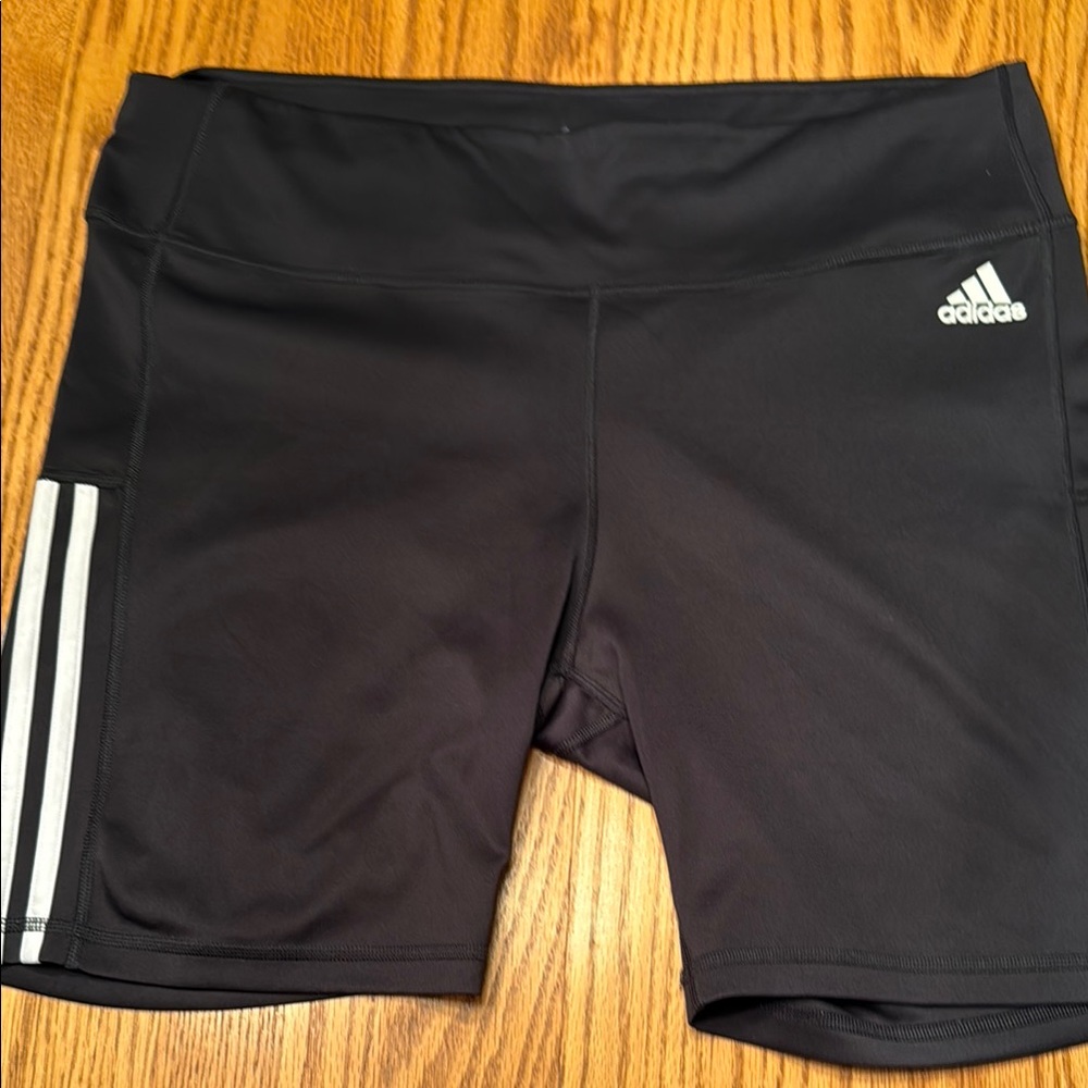 Adidas Black Training Shorts with White Accents